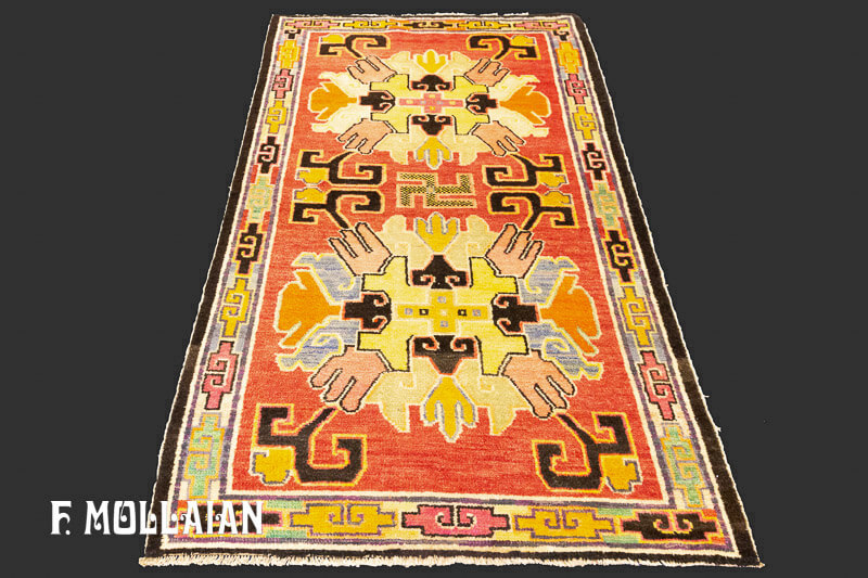 Decorative Hand-knotted Tibetan Antique Rug n°:21167297